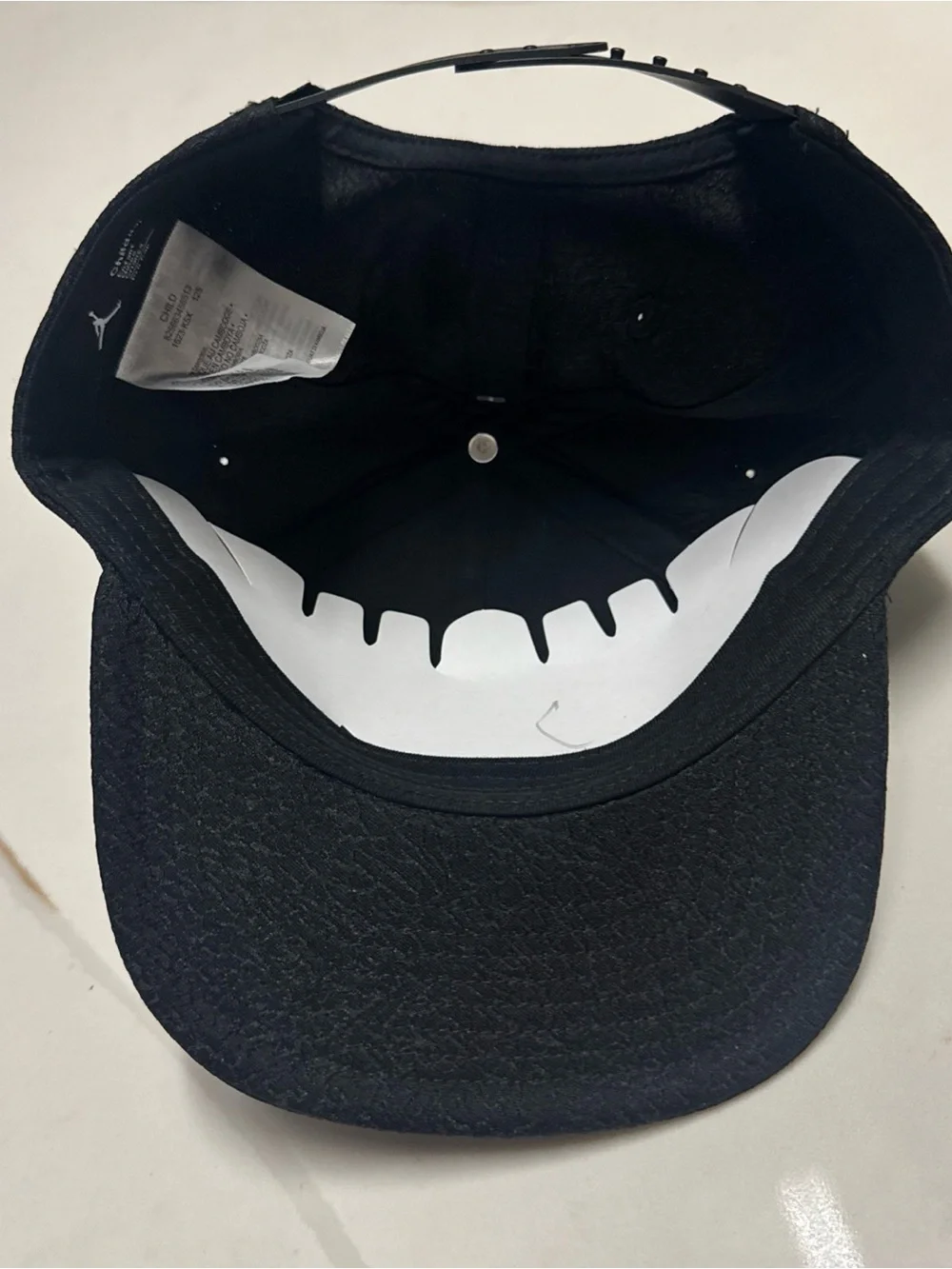 Jordan Jumpman Black Adjustable Snapback Cap, Child 4-7, Polyester Canvas